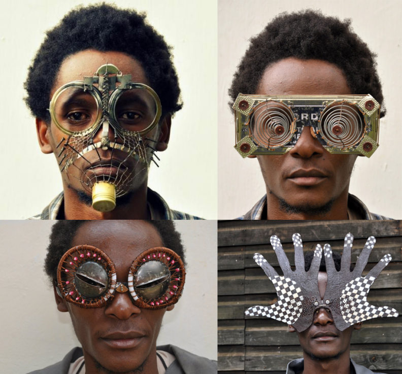 Kenyan Artist Digs Through Electronic Refuse and Found Metal to Create Dazzling Sculptural Eyewear