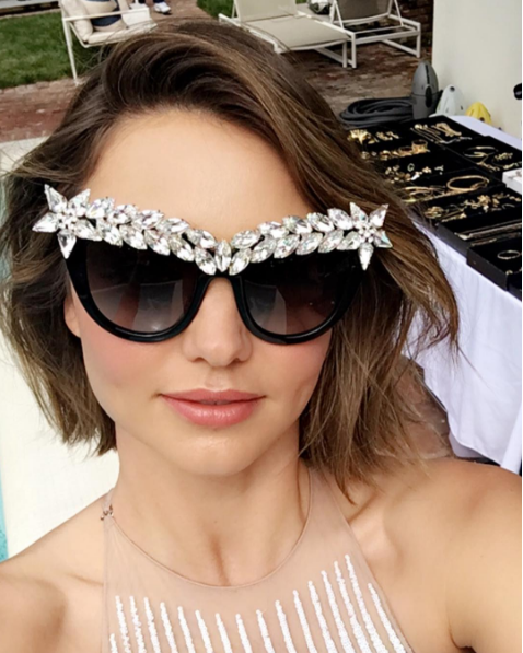 This Week Celebrity Eyewear Trend Spotting Sienna Miller Celine Dion in Dior Chrissy Teigen Miranda Kerr