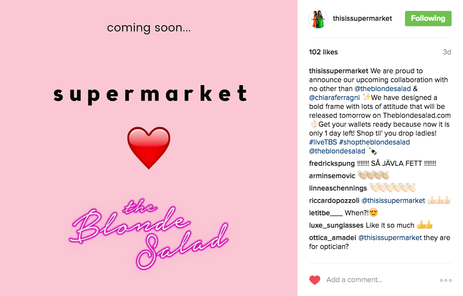 This Is Supermarket x The Blonde Salad Sunglasses Collaboration