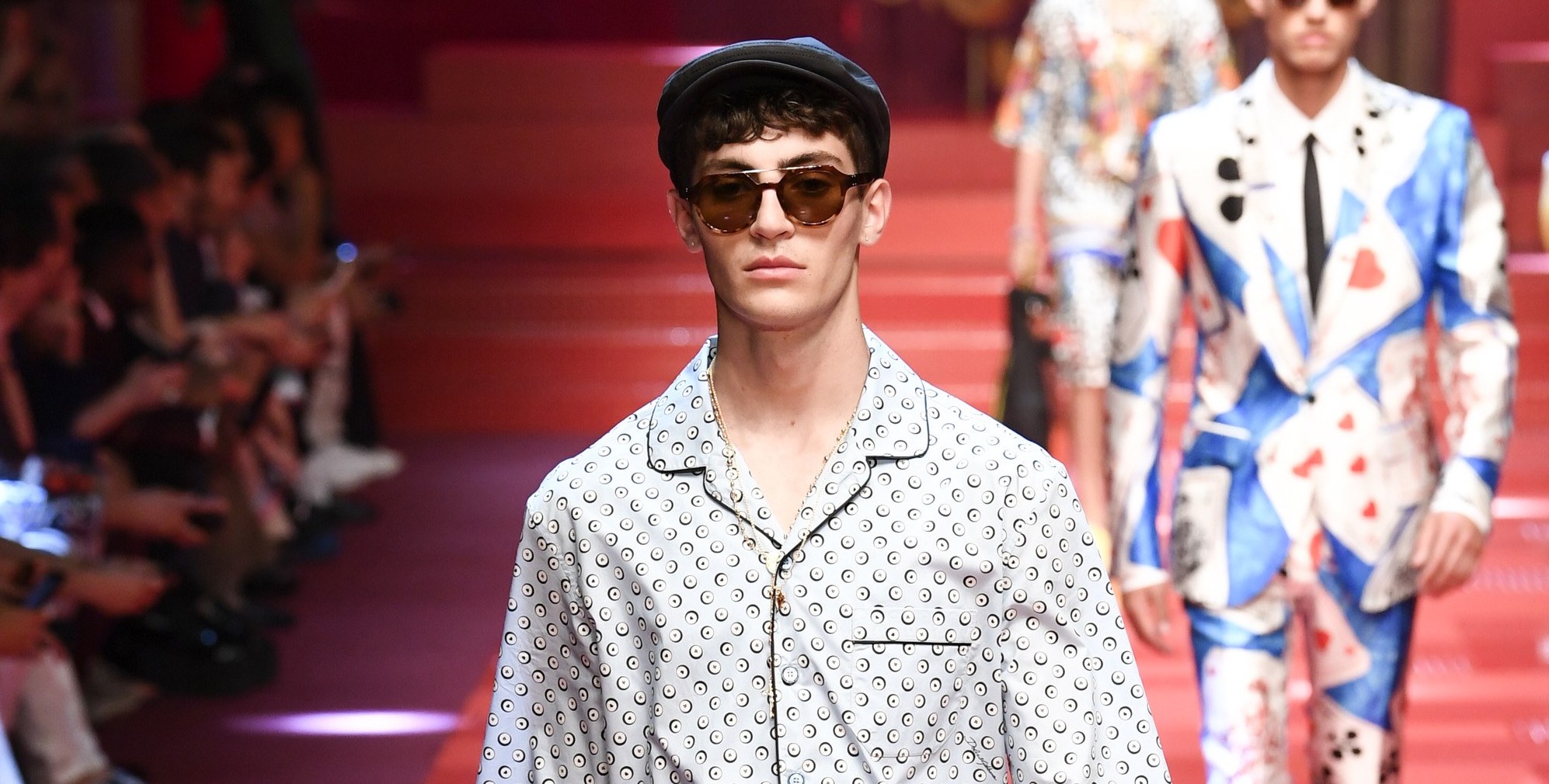 Men's Designer Glasses Trend Spotted on the Runway S/S 18 Balenciaga Balmain Damir Doma Dior Homme Dolce and Gabbana Emporio Armani Fendi Issey Miyake Junya Watanabe Kenzo Marni Moschino Oliver Spencer Paul Smith Prada Thom Browne Versace Frams Glasses Sunglasses Eyewear Style Mens