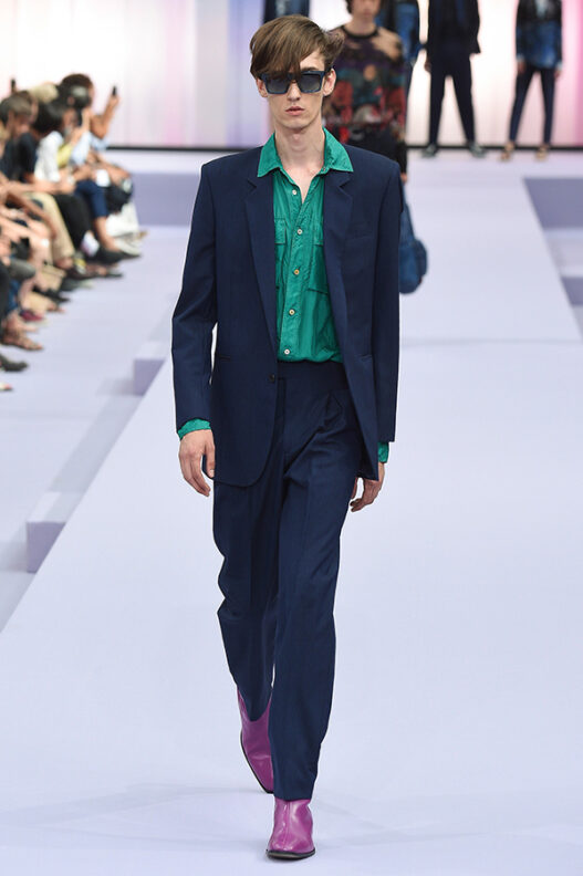Men's Designer Glasses Trend Spotted on the Runway S/S 18 Balenciaga Balmain Damir Doma Dior Homme Dolce and Gabbana Emporio Armani Fendi Issey Miyake Junya Watanabe Kenzo Marni Moschino Oliver Spencer Paul Smith Prada Thom Browne Versace Frams Glasses Sunglasses Eyewear Style Mens Buy Shop Man Guy