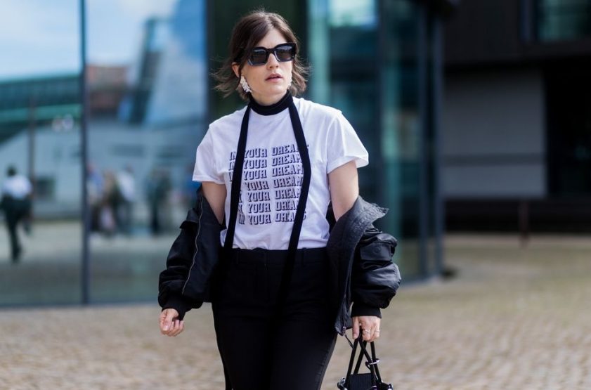 Eyewear Trends Spotted at Copenhagen Fashion Week Spring 2018 Influencer Street Style 90s Oval White Sunglasses Cateye