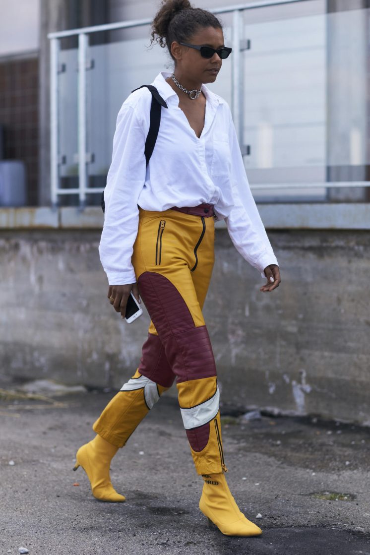 Eyewear Trends Spotted at Copenhagen Fashion Week Spring 2018 Influencer Street Style 90s Oval White Sunglasses Cateye