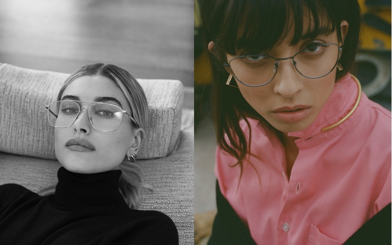 Latest Trending Prescription Glasses in Fashion for 2018 Celebrity Style Aviator Eyeglasses Gigi Hadid Khloe Kardashian Hailey Baldwin Chiara Eyewear Glasses Optical Prescription Textured Style Colours Tortoiseshell Metal Round Frames