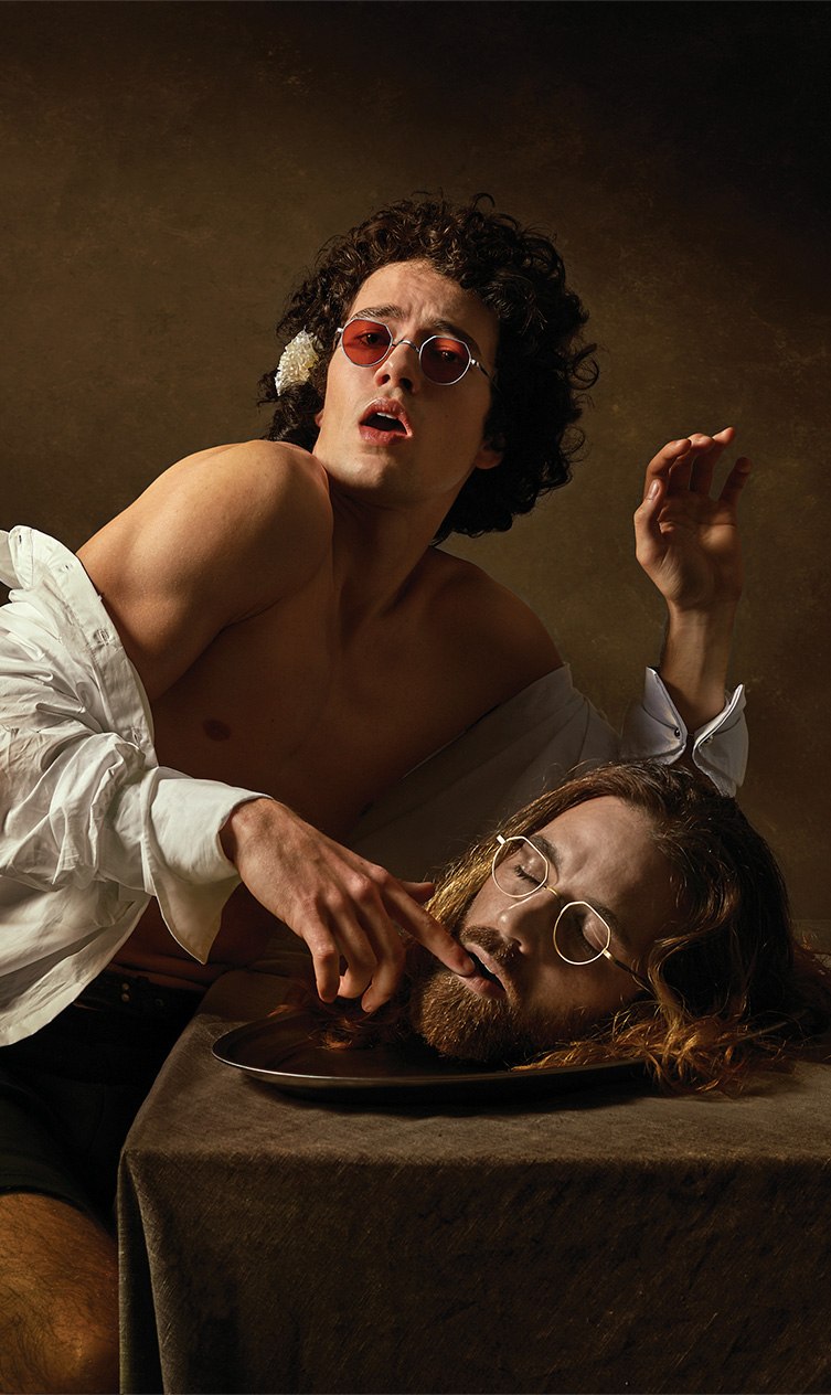 caravaggio self wolseley spiga rodas Photography inspired by the painting “The Triumph of Bacchus” by Velázquez, reinterpreted with the Anartist attitude.