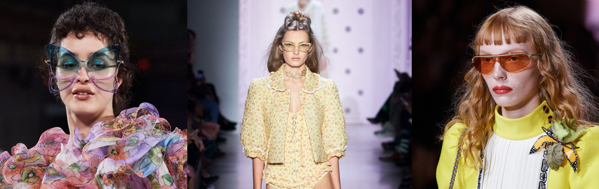 anna sui marc jacobs Sunglasses Trend Spotted at Spring 20 Runway - Follow the Rainbow sunglasses eyewear trend 2020