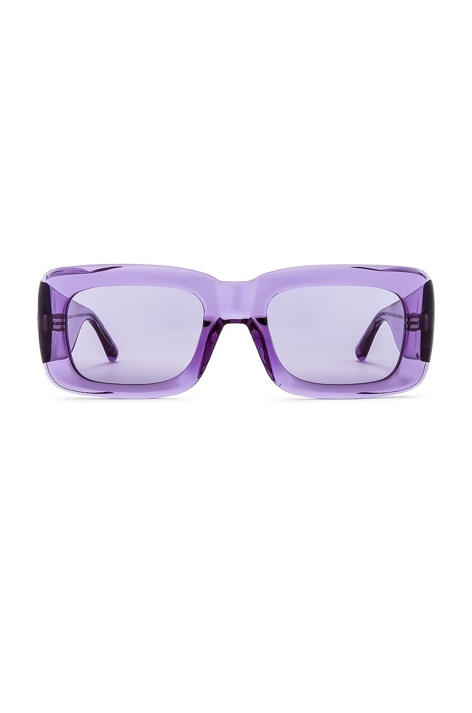 The Attico - Marfa rectangular purple sunglasses